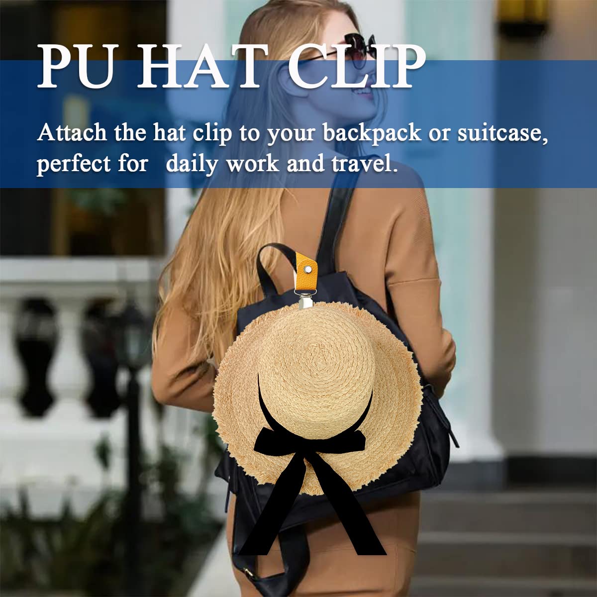 PU Leather Hat Clip for Travel - Travel Accessories Bag For Men 评论和价格