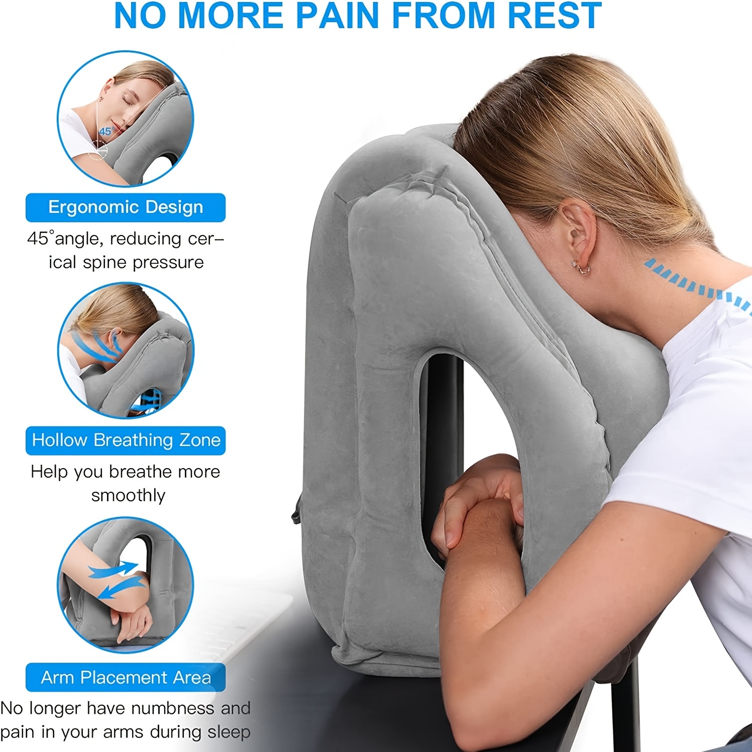 Inflatable Travel Pillow,Trave - Travel Accessories Long Haul 评论和价格